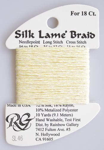 Rainbow Gallery Silk Lame Braid 18 - 046 Lemon Mist