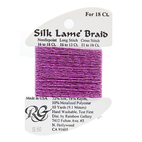 Rainbow Gallery Silk Lame Braid 18 - 050 Fuchsia