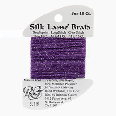 Rainbow Gallery Silk Lame Braid 18 - 116 Medium Violet