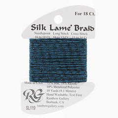 Rainbow Gallery Silk Lame Braid 18 - 119 Blue Sapphire