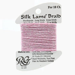 Rainbow Gallery Silk Lame Braid 18 - 120 Lite Raspberry