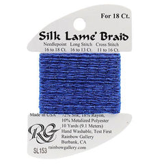Rainbow Gallery Silk Lame Braid 18 - 153 Classic Blue