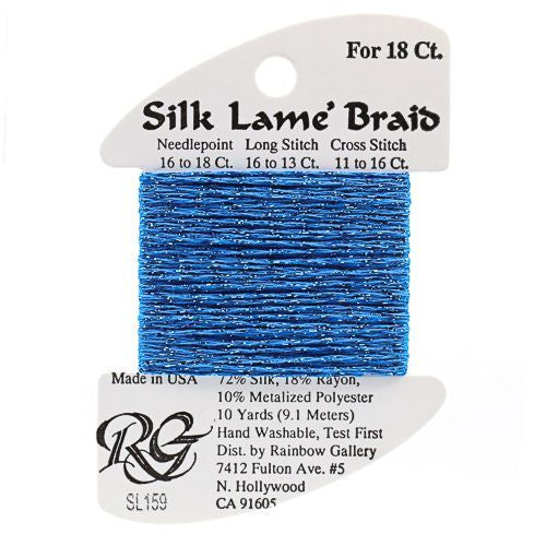 Rainbow Gallery Silk Lame Braid 18 - 159 Impreial Blue