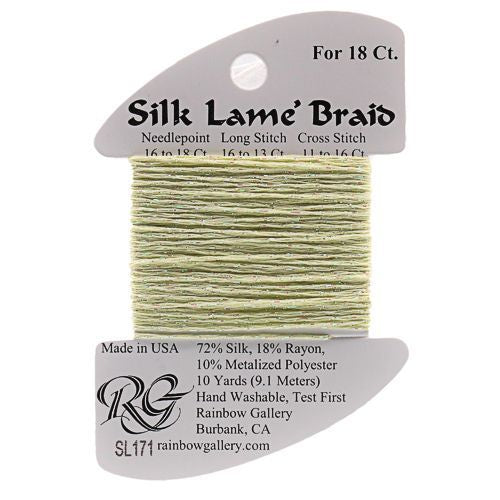 Rainbow Gallery Silk Lame Braid 18 - 171 Mellow Yellow