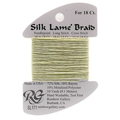 Rainbow Gallery Silk Lame Braid 18 - 171 Mellow Yellow