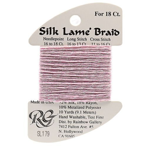 Rainbow Gallery Silk Lame Braid 18 - 179 Cotton Candy