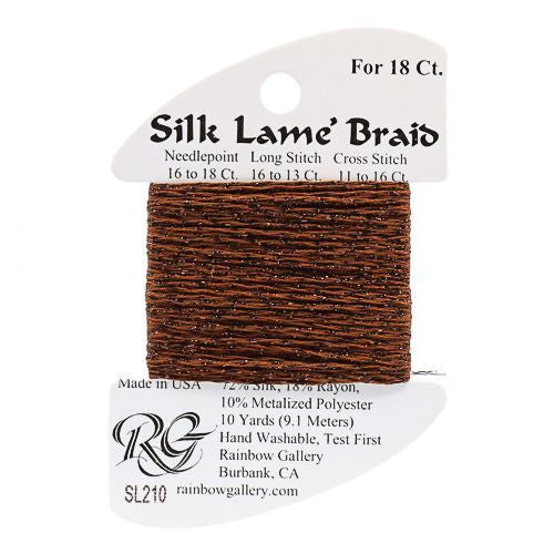 Rainbow Gallery Silk Lame Braid 18 - 210 Cappuccino