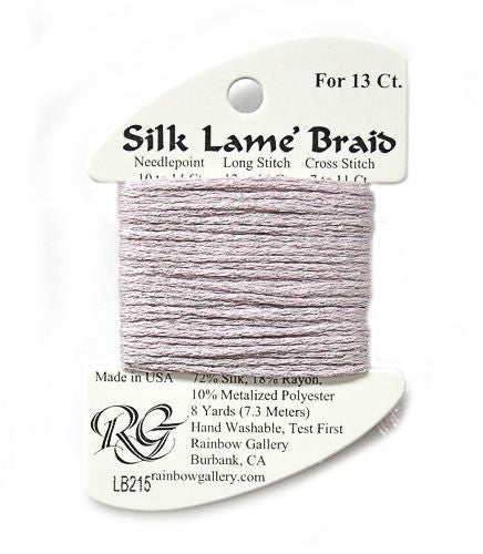 Rainbow Gallery Silk Lame Braid 18 - 215 Soft Amthyst