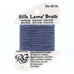 Rainbow Gallery Silk Lame Braid 18 - 89 Blue Jeans
