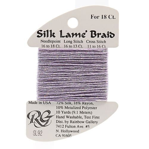 Rainbow Gallery Silk Lame Braid 18 - 92 Lite Lilac