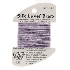 Rainbow Gallery Silk Lame Braid 18 - 92 Lite Lilac