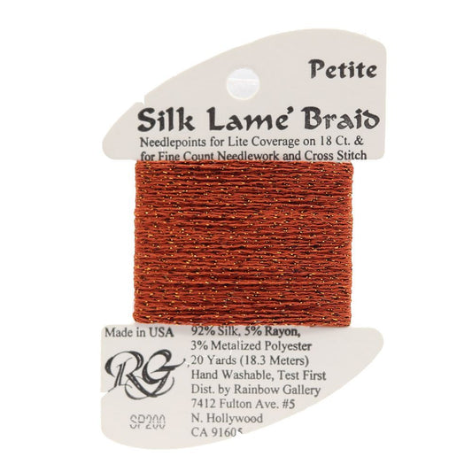 Rainbow Gallery Silk Lame Braid Petite - 200 Burnt Brick