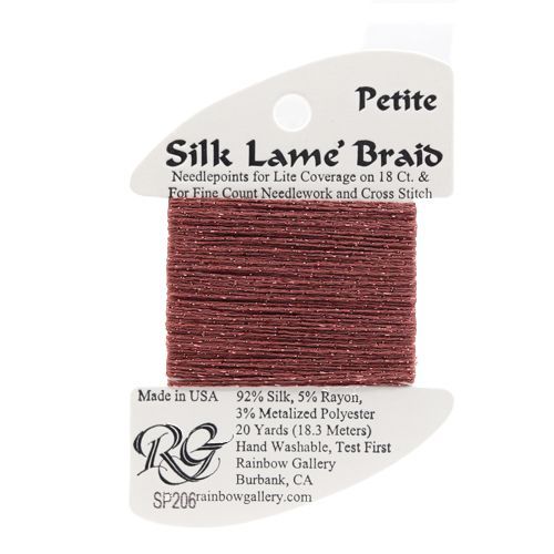 Rainbow Gallery Silk Lame Braid Petite - 206 Nostalgia Rose