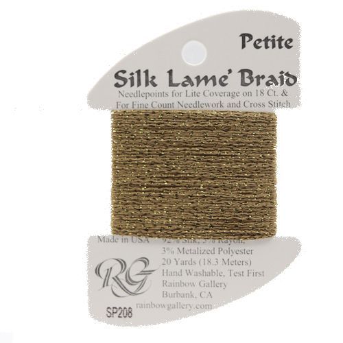 Rainbow Gallery Silk Lame Braid Petite - 208 Antique Bronze