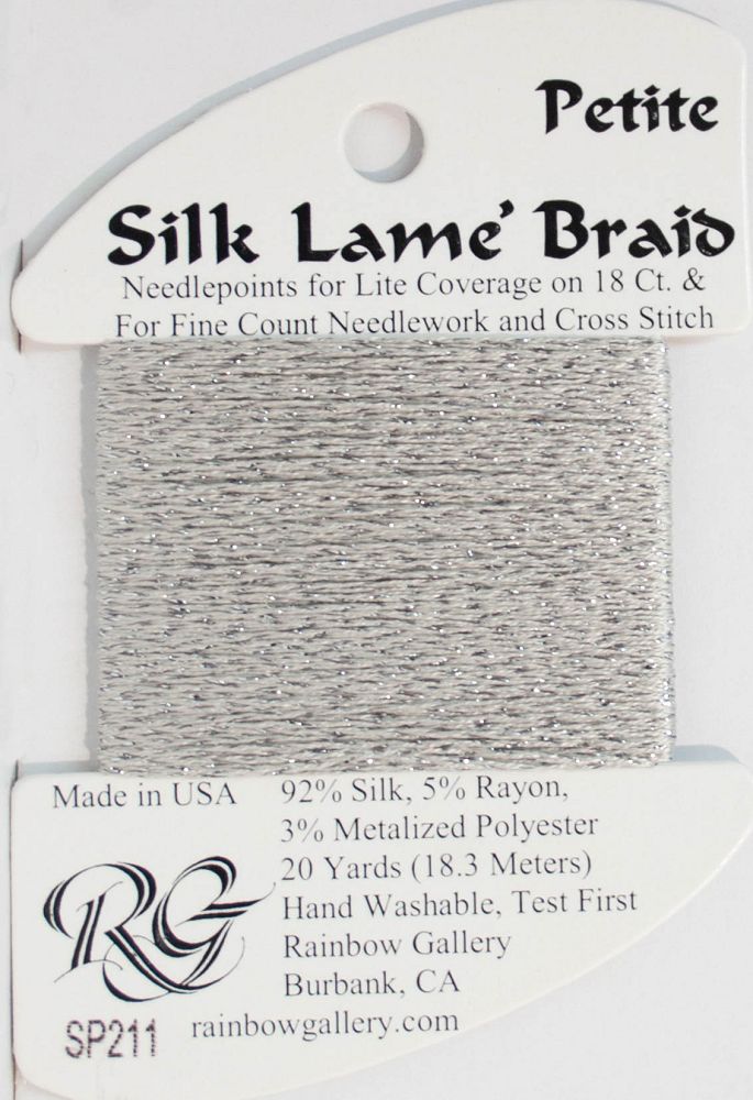 Rainbow Gallery Silk Lame Braid Petite - 211 Glacier Gray