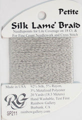 Rainbow Gallery Silk Lame Braid Petite - 211 Glacier Gray