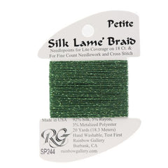 Rainbow Gallery Silk Lame Braid Petite - 244 Vineyard Green