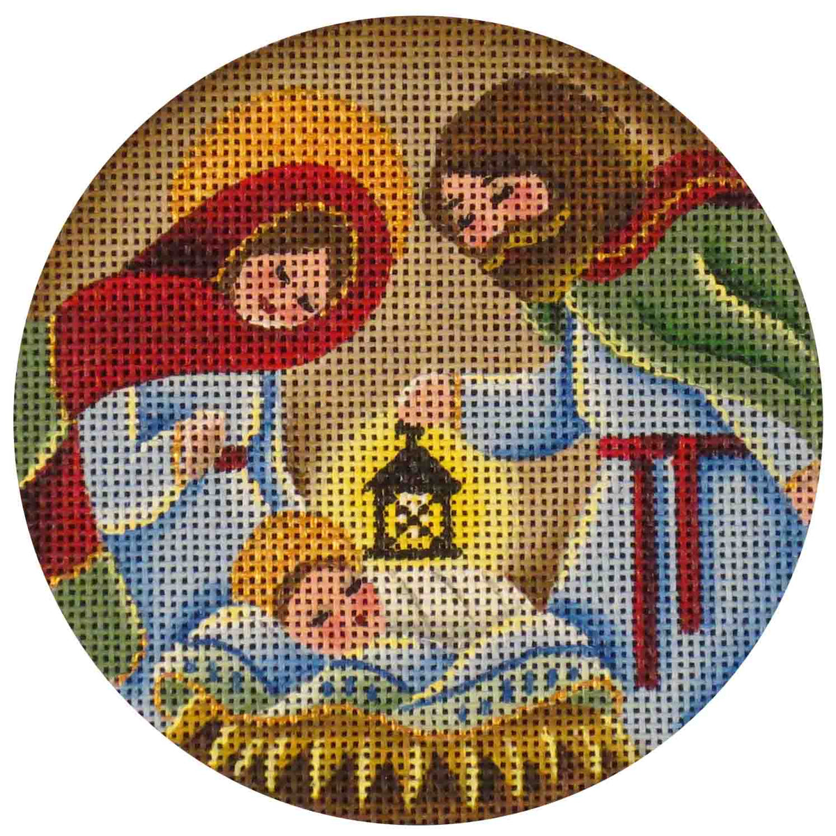 Rebecca Wood Designs Nativity Ornament Needlepoint Canvas