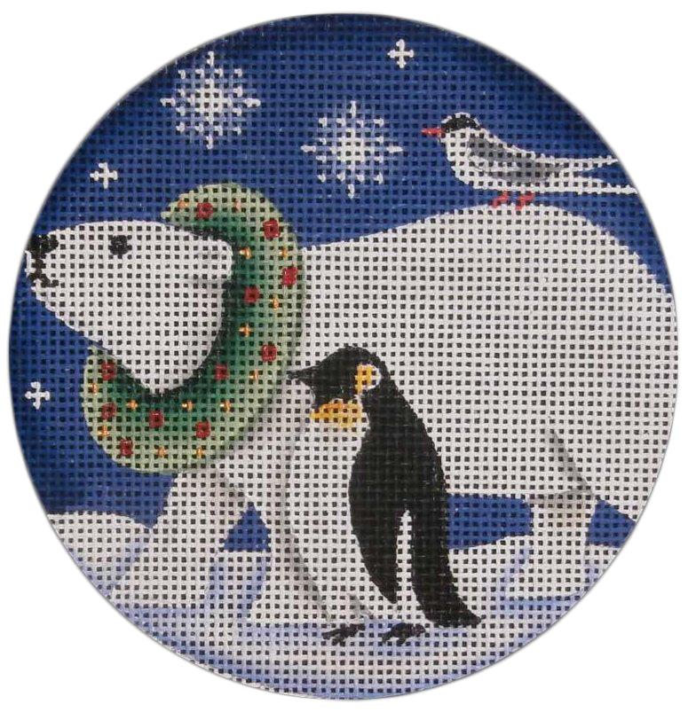 Rebecca Wood Designs Artic Animals Needlepoint Canvas