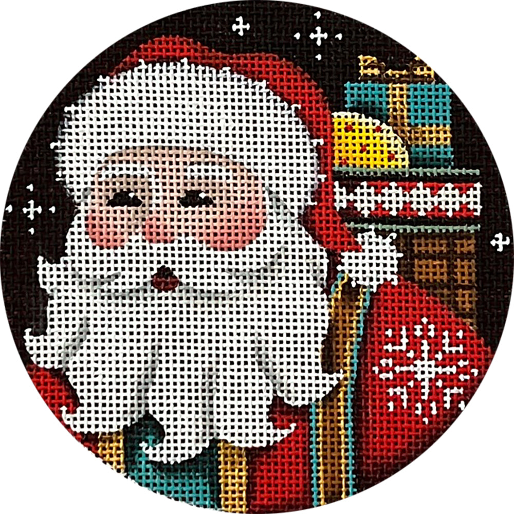 Rebecca Wood Designs Night Santa Needlepoint Canvas