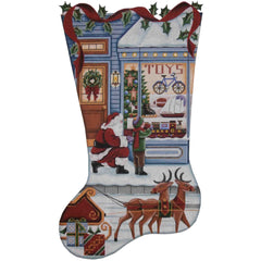 Rebecca Wood Designs Toy Store Dreams Stocking Needlepoint Canvas