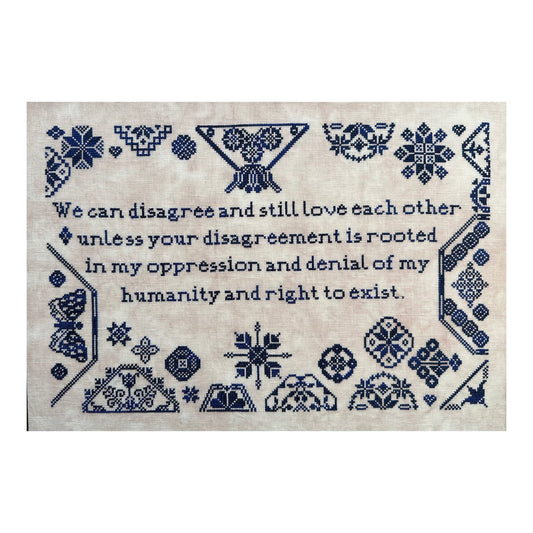 Rebel Stitcher Designs Disagree Cross Stitch Pattern