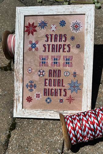 Rebel Stitcher Designs Stars Stripes and Equal Rights Cross Stitch Pattern