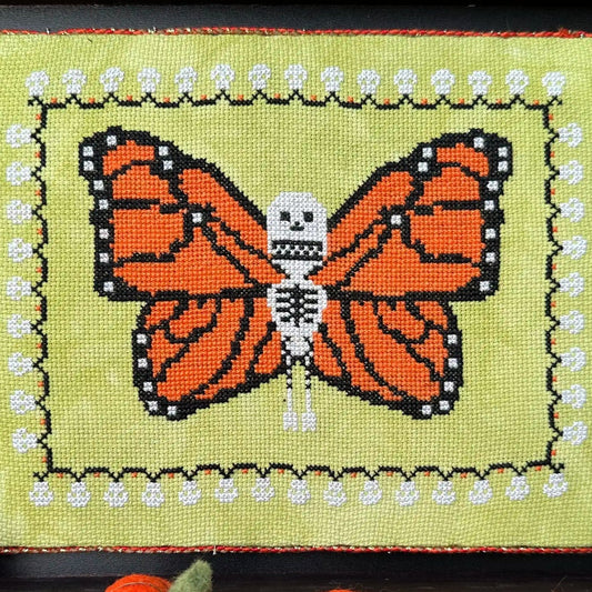 Rebel Stitcher Day of the Dead Butterfly Cross Stitch Pattern