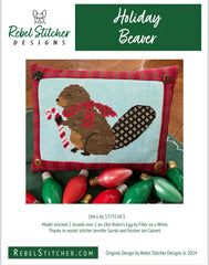 Rebel Stitcher Designs Holiday Beaver Cross Stitch Pattern