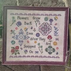 Rebel Stitcher Designs Flowers Grow Back Cross Stitch Pattern