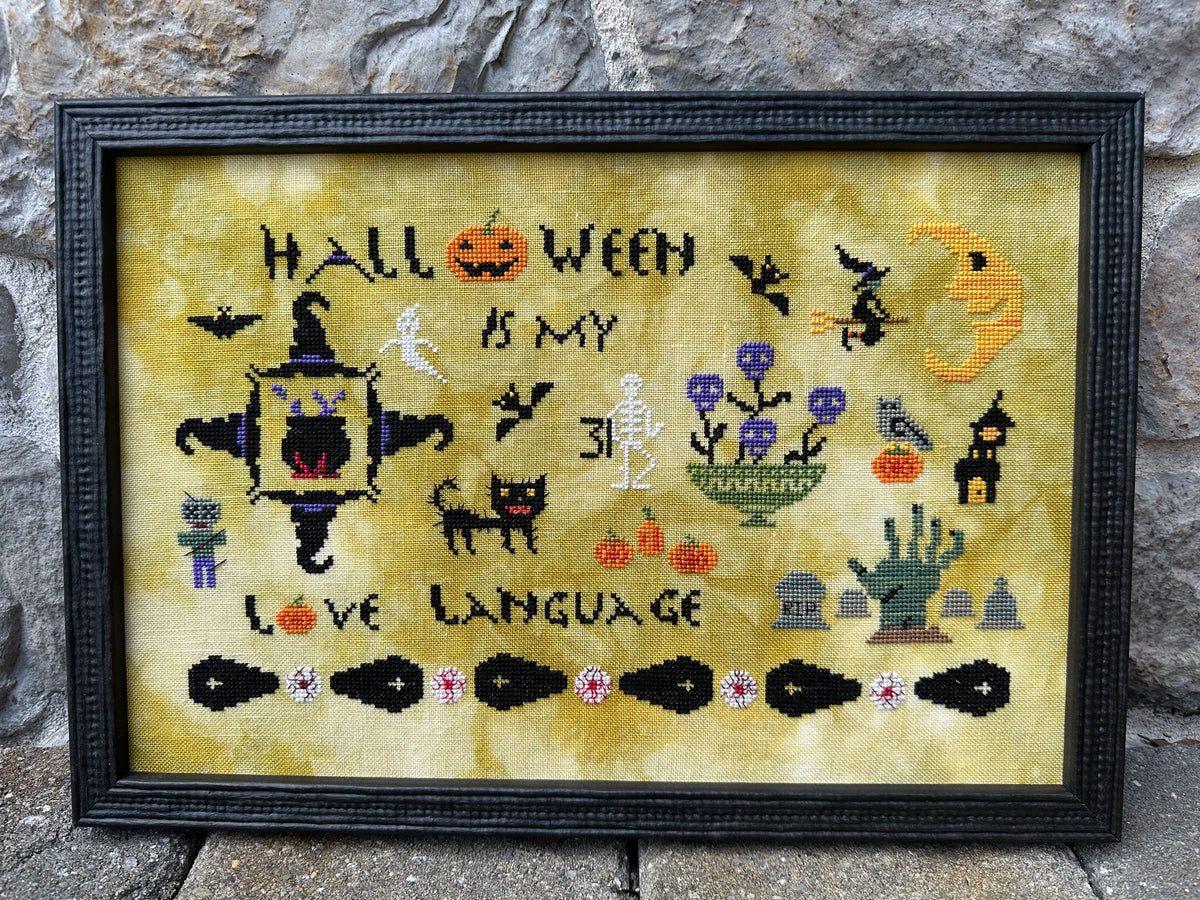 Rebel Stitcher Designs Halloween is My Love Language Cross Stitch Pattern