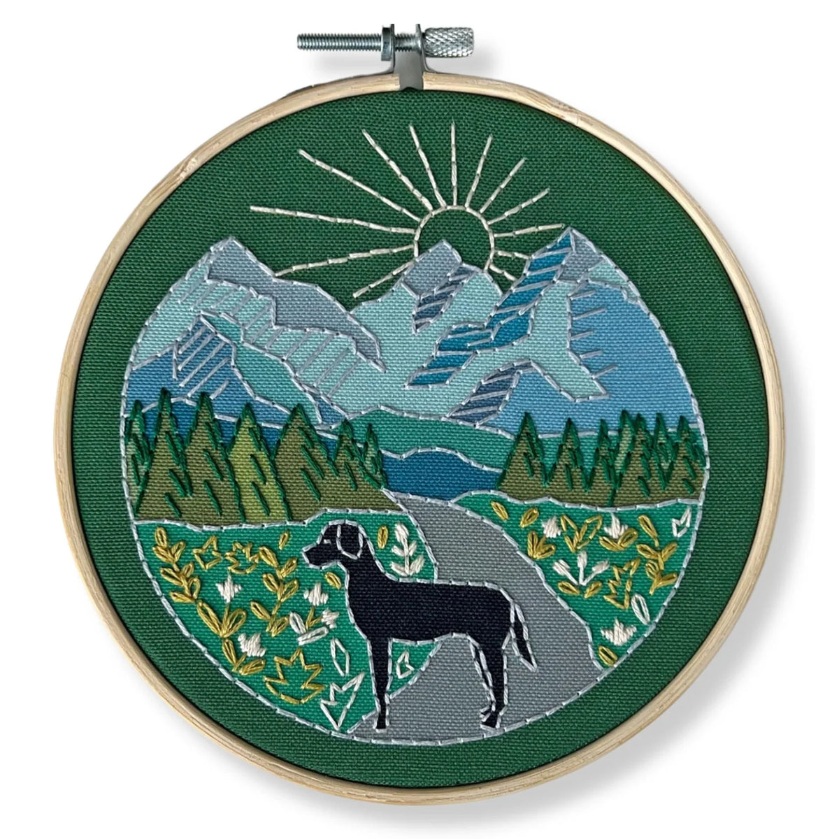 Rikrack Trail Dog Embroidery Kit