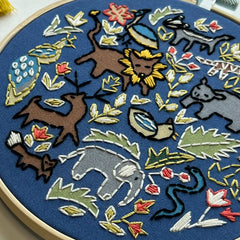 Rikrack Wildlife Embroidery Kit