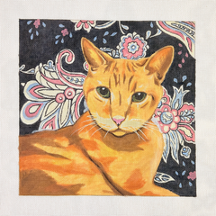 Rittenhouse Needlepoint Designs George the Orange Cat Needlepoint Canvas