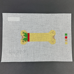 Rittenhouse Needlepoint Designs Small Holiday Dog Bone Needlepoint Canvas - 13M