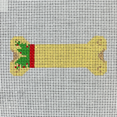 Rittenhouse Needlepoint Designs Small Holiday Dog Bone Needlepoint Canvas - 13M