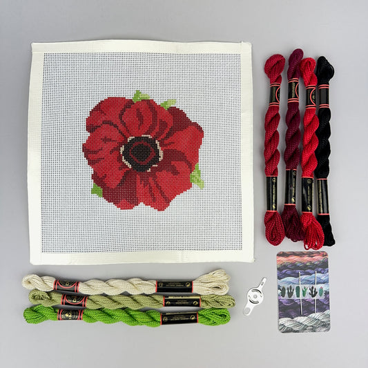 Rittenhouse Needlepoint Poppy Needlepoint Flower Kit