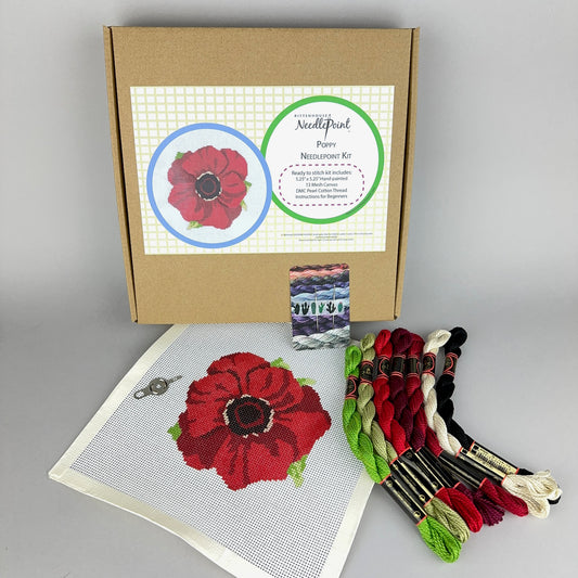 Rittenhouse Needlepoint Poppy Needlepoint Flower Kit