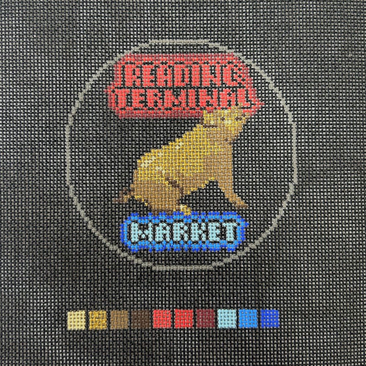 Rittenhouse Needlepoint Terminal Market Pig Neon Sign Needlepoint Canvas