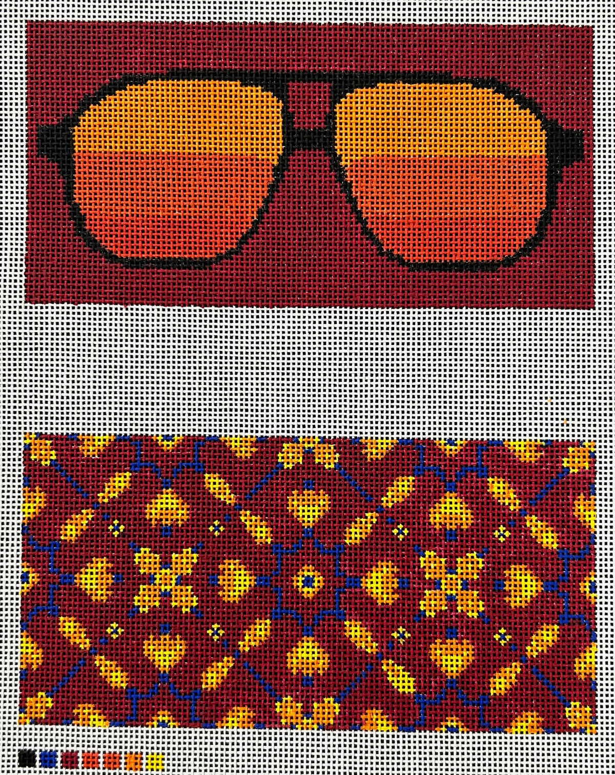 Rittenhouse Needlepoint The Dude Two Sided Eyeglass Case Needlepoint Canvas