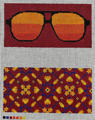 Rittenhouse Needlepoint The Dude Two Sided Eyeglass Case Needlepoint Canvas