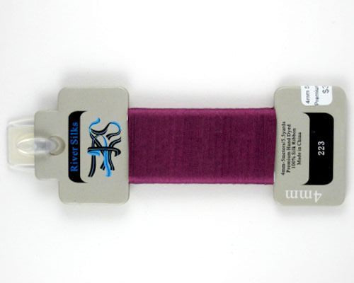 River Silks Ribbon 4mm - 223 Damson