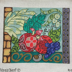 Robbyn's Nest Fruit and Leaves Tallis Bag Needlepoint Canvas