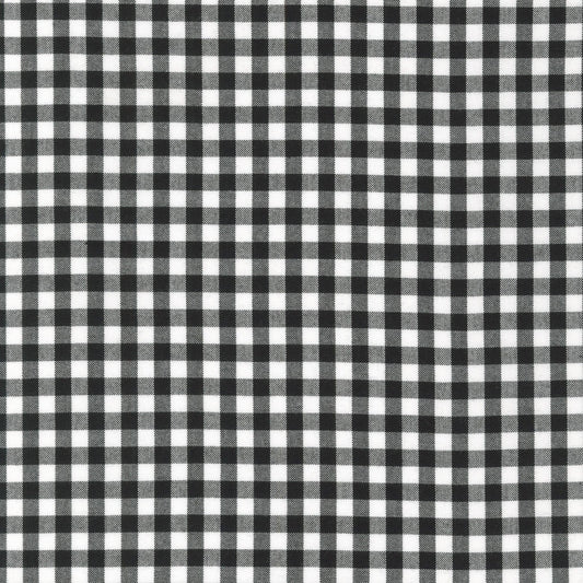 Finishing: Robert Kaufman Carolina Gingham Cotton Fabric in Black and White