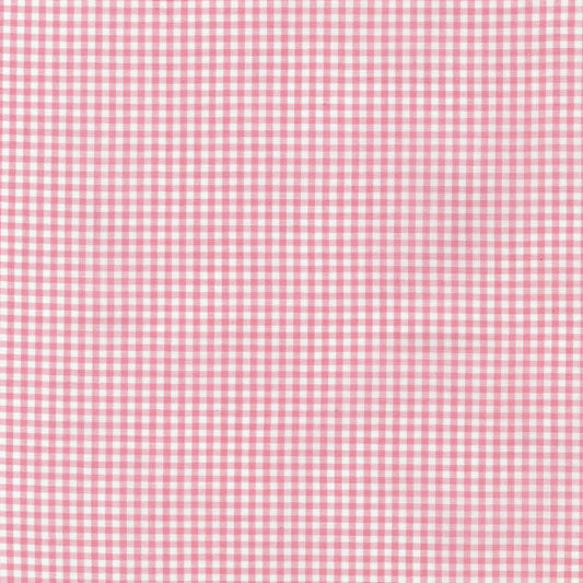 Finishing: Robert Kaufman Carolina Gingham Cotton Fabric in Pink and White