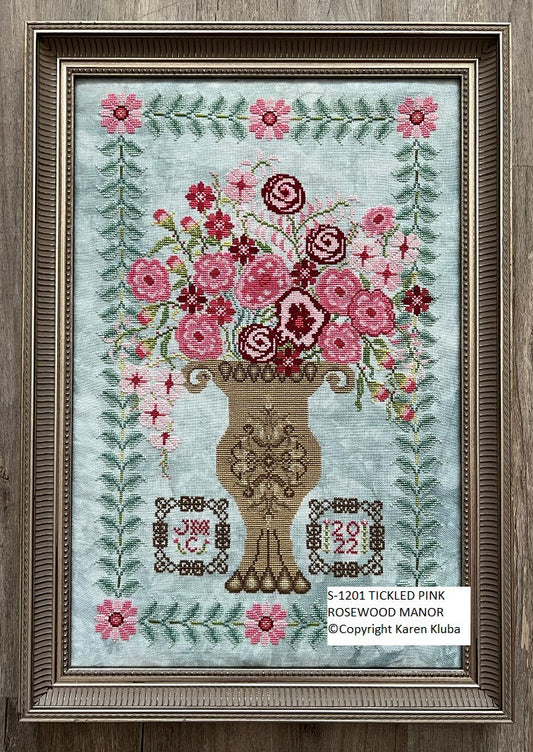 Rosewood Manor Tickled Pink Cross Stitch Pattern