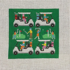 Doolittle Stitchery Golfers Square Needlepoint Canvas