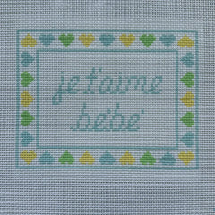 SLS Needlepoint Je T'aime Bebe Needlepoint Canvas