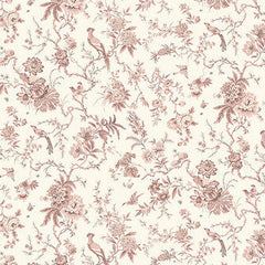 Finishing: Sanderson Country Romance Pillemont Toile Cotton Fabric - Rose