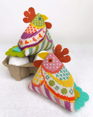 Satsuma Street Funky Chickens Cross Stitch Pattern